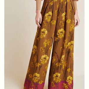 Anthropologie Maeve Terrace Floral Pants